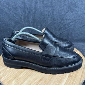 Stuart Weitzman Black Leather Loafers